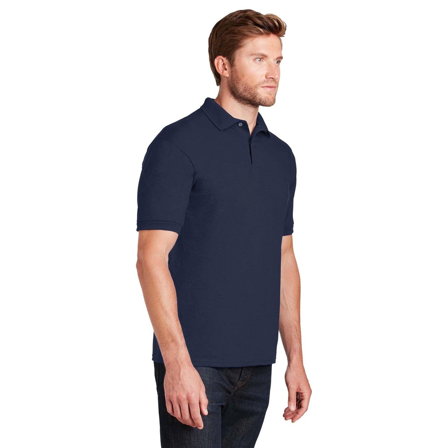 Purple Polo Shirt - Hanes - Eco-Friendly Fabric