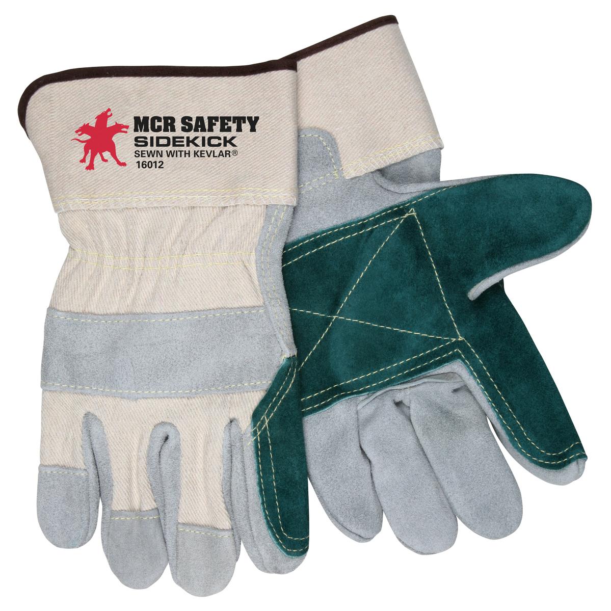 2.5" Safety Cuffs Leather Gloves - MCR Safety - Double Palm