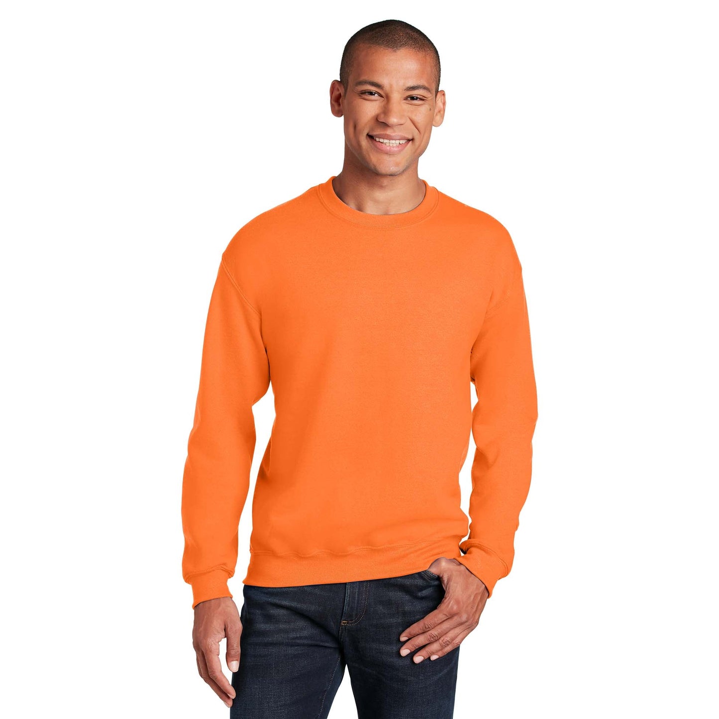 Safety Pink Sweatshirt - Gildan - Cozy Blend