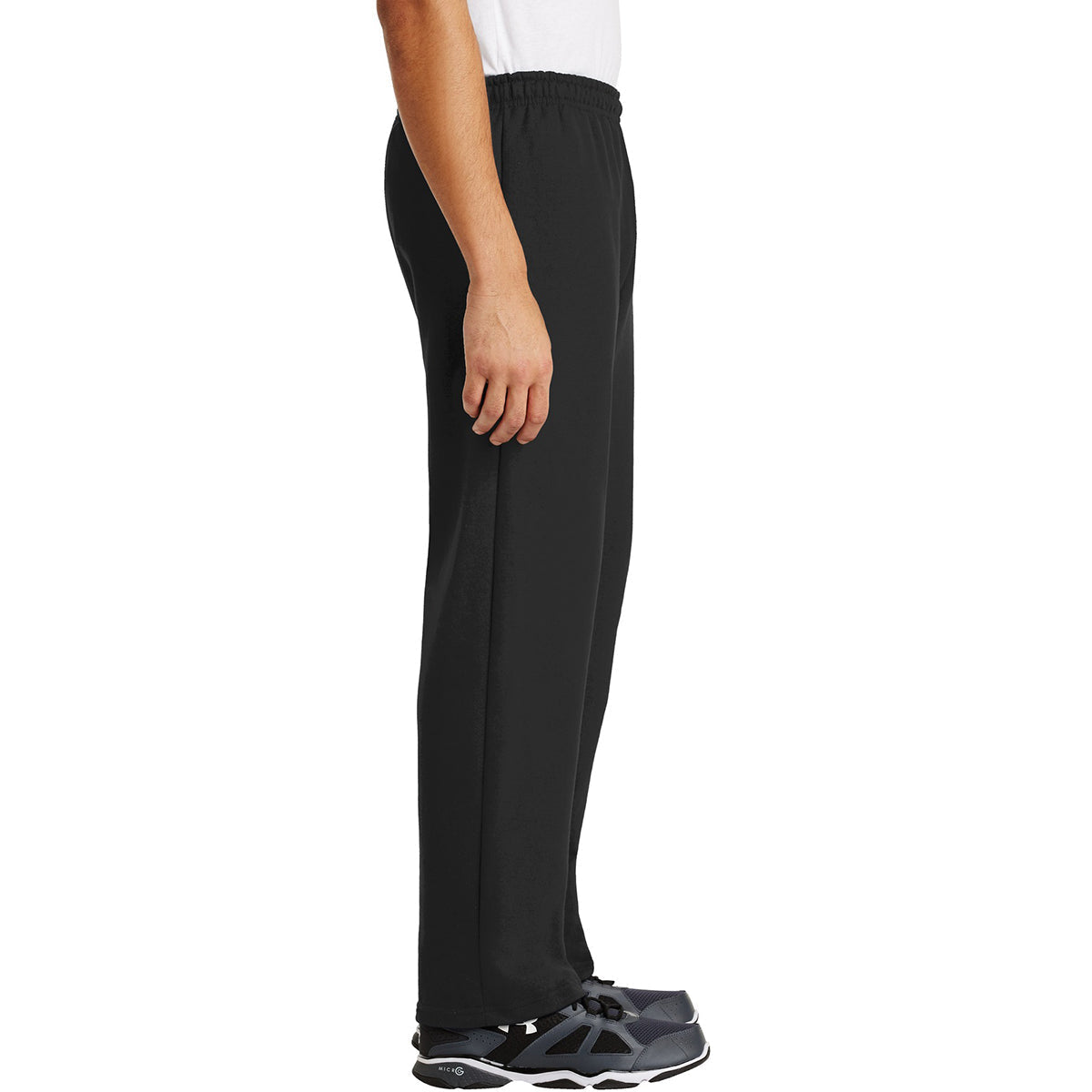 Black Sweatpants - Gildan - Comfortable Open Bottom