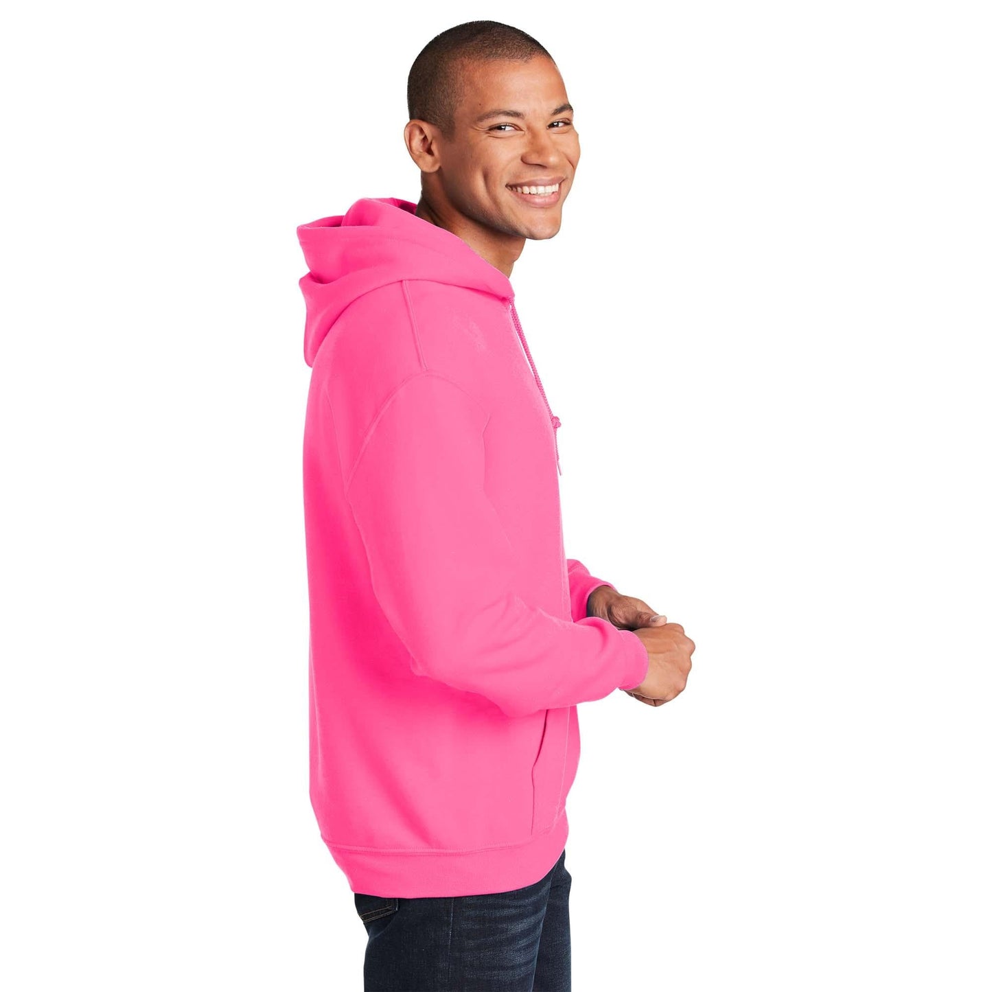 Safety Pink Sweatshirt - Gildan - Cozy Design - Warm Fabric