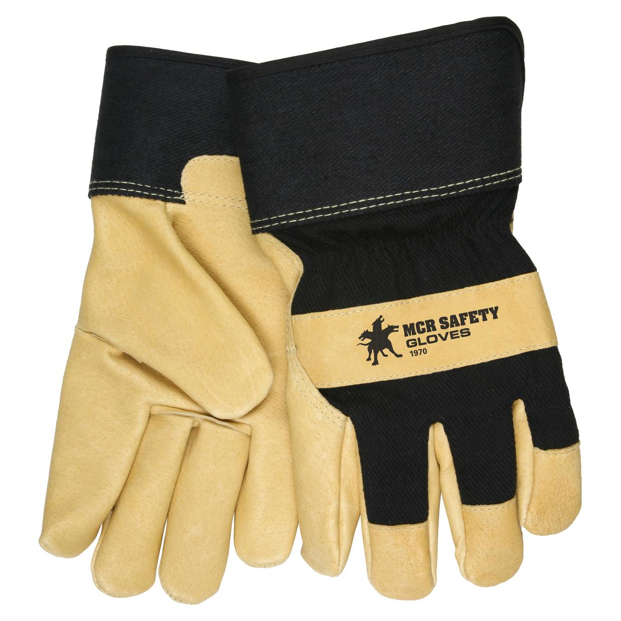 2.5" Safety Cuff Leather Gloves - MCR Safety - Durable Pigskin