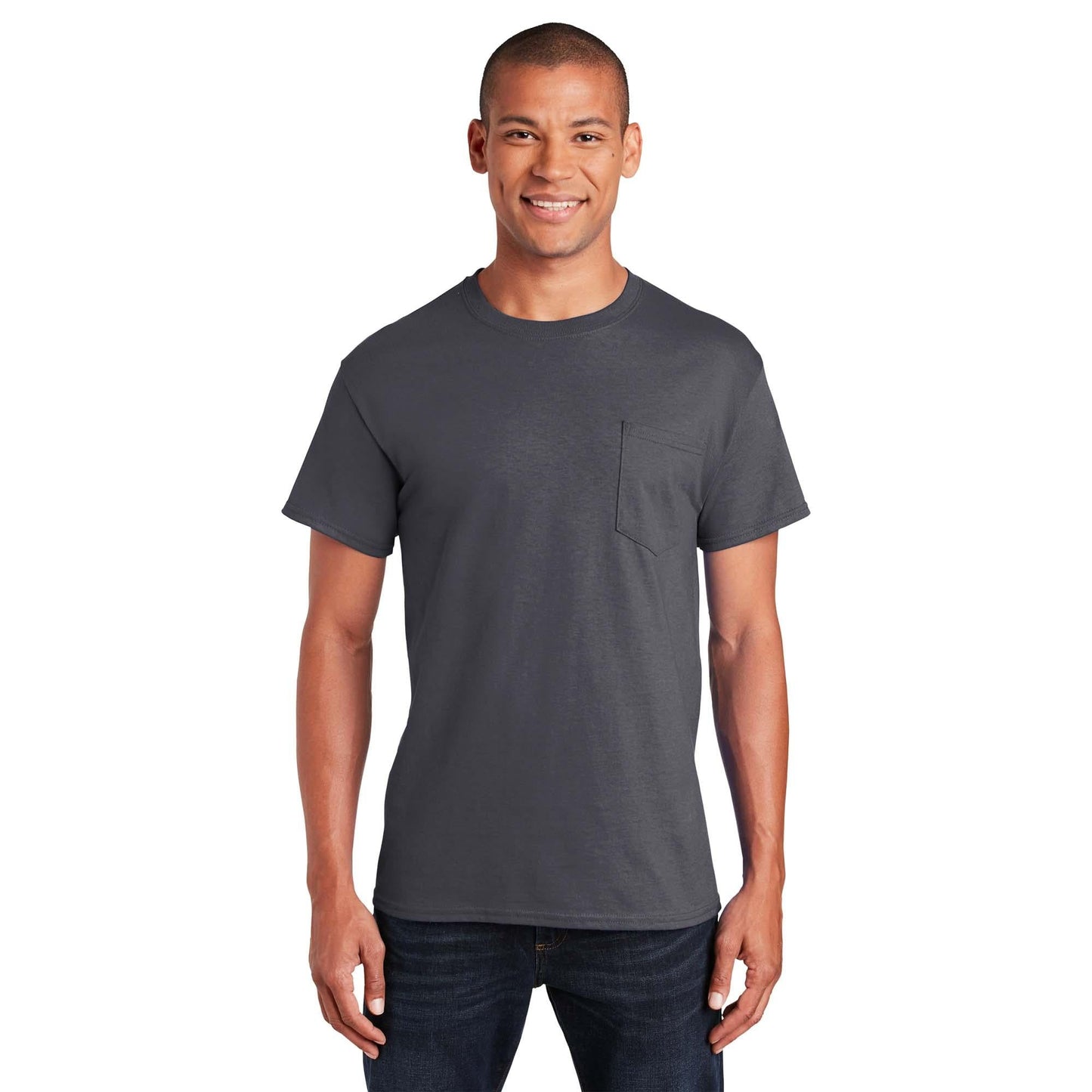 White T-Shirts - Gildan - Comfortable Cotton Pocket - Quality Wear