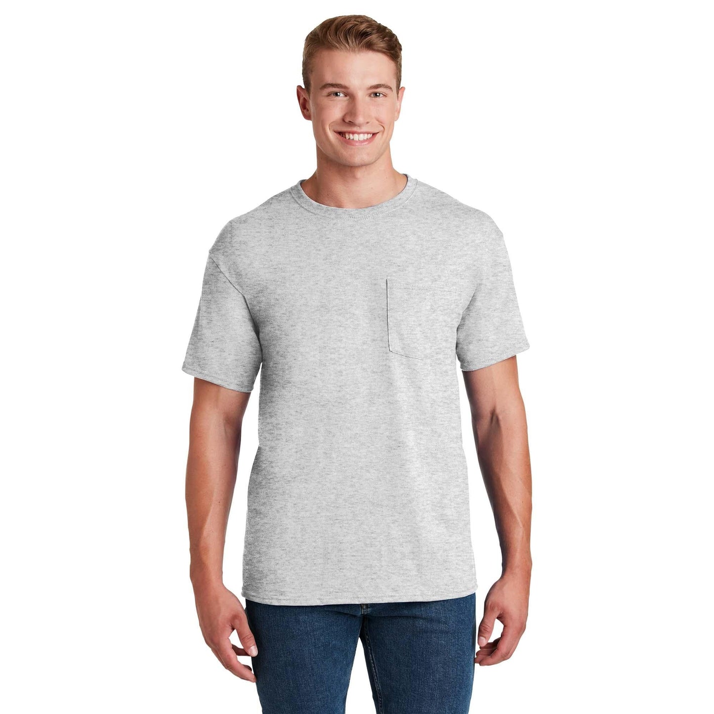 Athletic Heather T-Shirts - Jerzees - Pocket Design - Quality Fabric