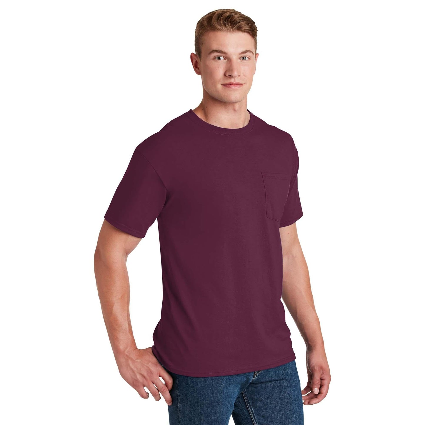 Athletic Heather T-Shirts - Jerzees - Pocket Design - Quality Fabric
