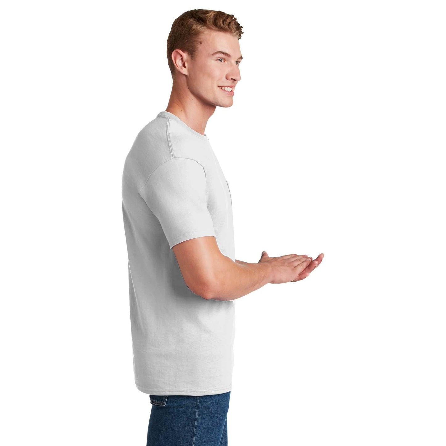 Athletic Heather T-Shirts - Jerzees - Pocket Design - Quality Fabric