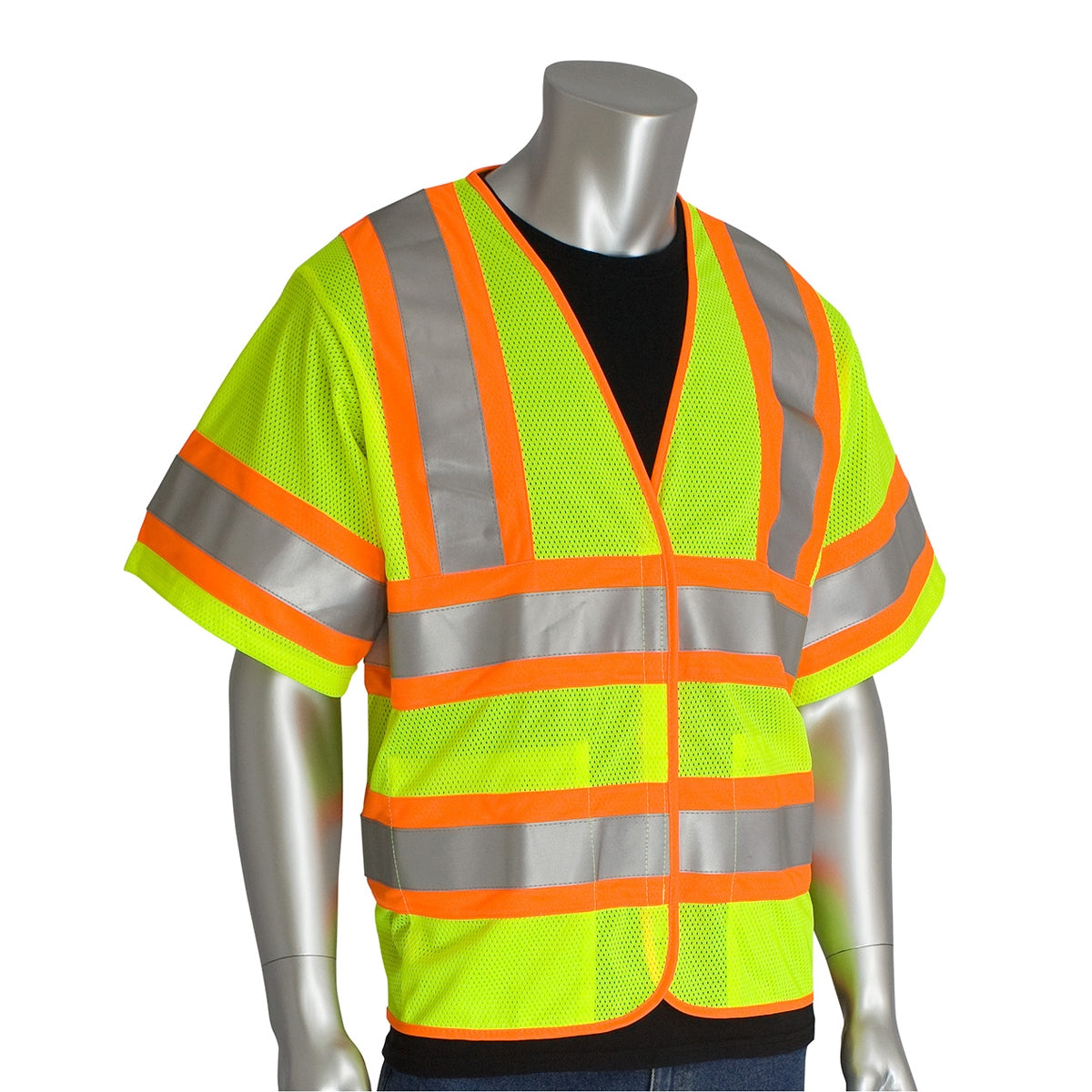 Yellow/Lime Safety Vest - PIP - Self Extinguishing Mesh