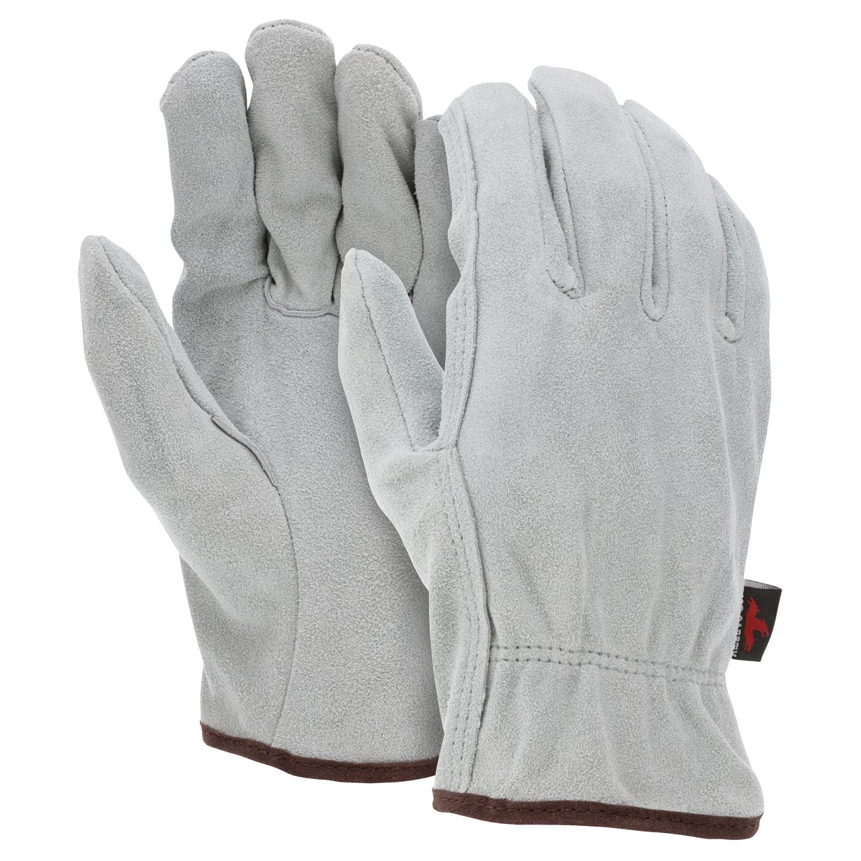 Natural Leather Gloves - MCR Safety - Durable Split Cowhide