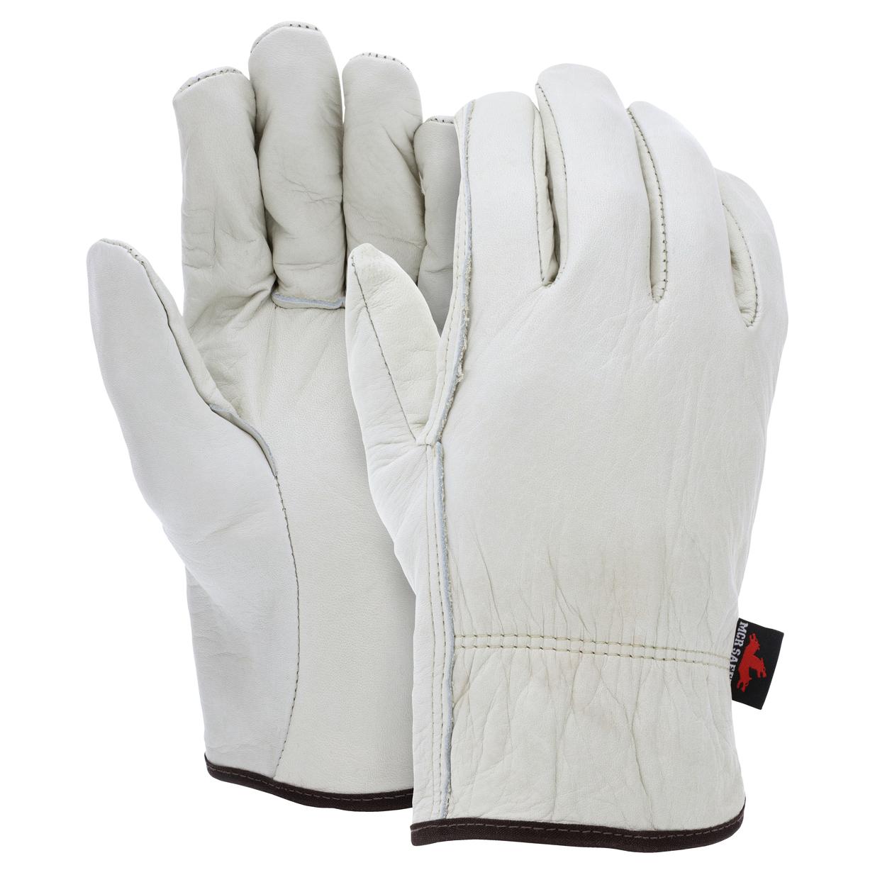 Tan Leather Gloves - MCR Safety - Select Grade Quality