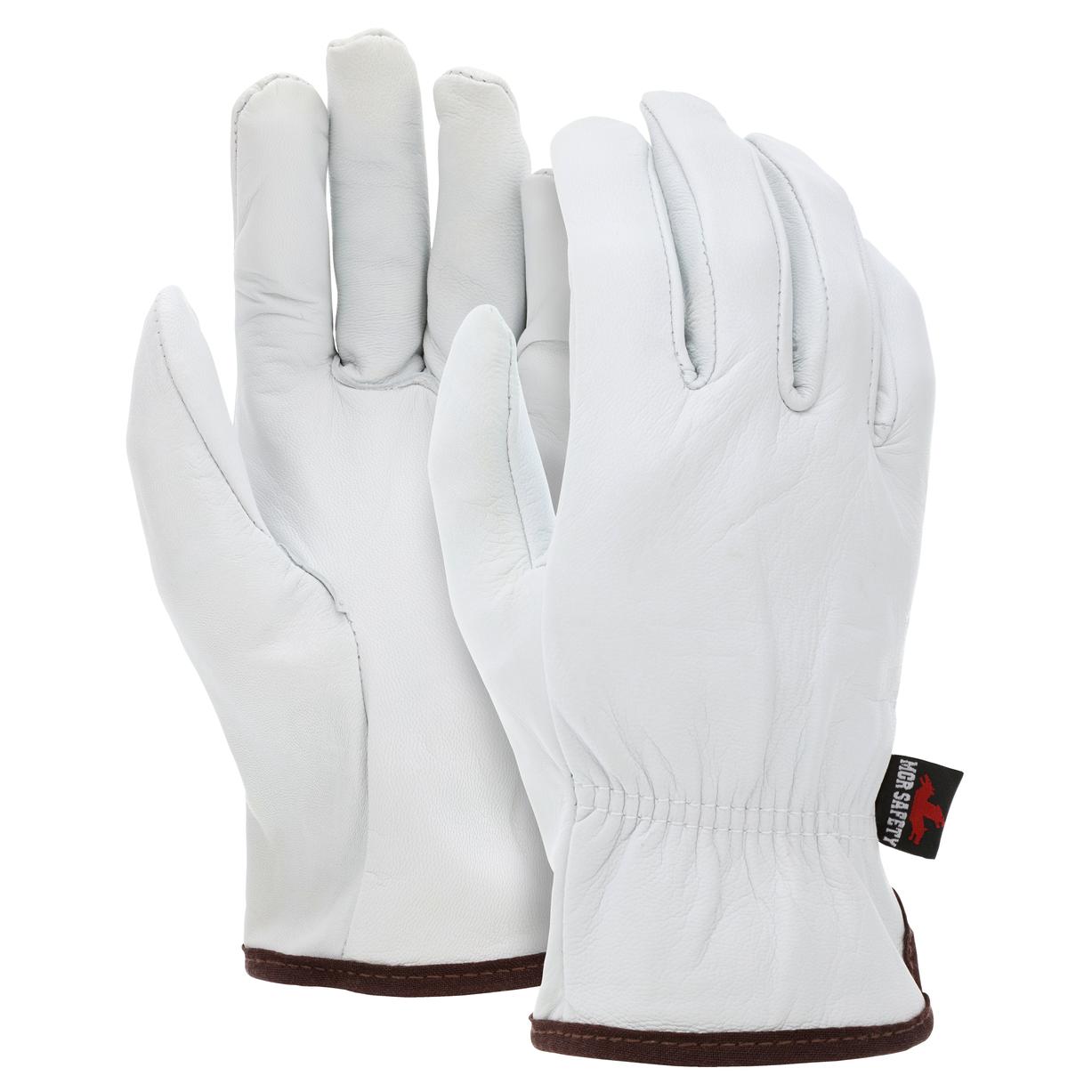 White Leather Gloves - MCR Safety - Premium Goatskin