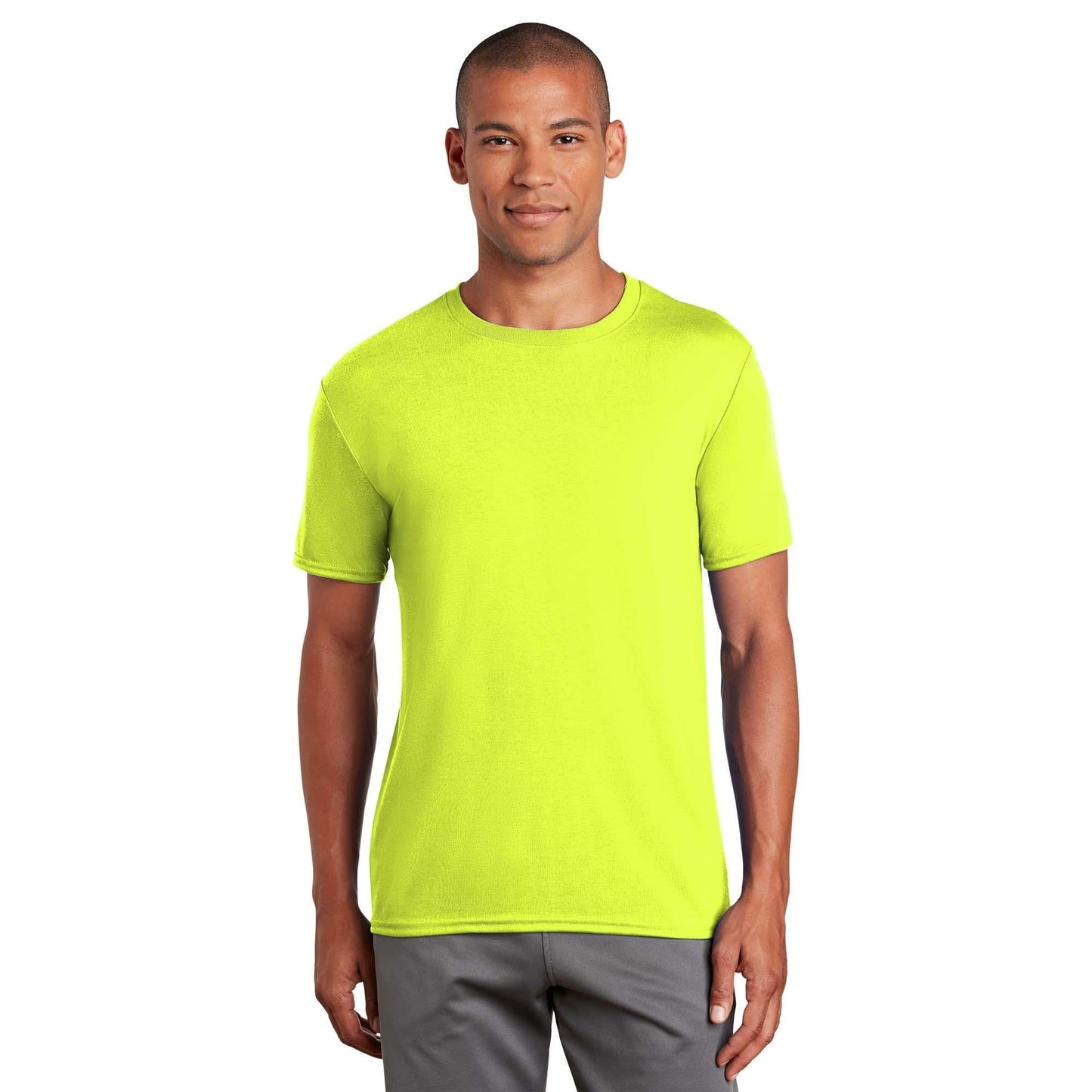 Safety Green T-Shirts - Gildan - Quick Drying