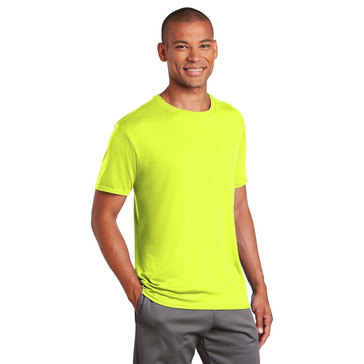 Safety Green T-Shirts - Gildan - Quick Drying