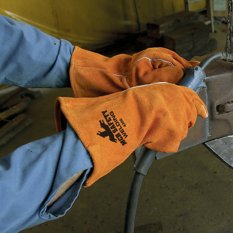 Cotton Drill Lined Leather Gloves - MCR Safety - Durable Design