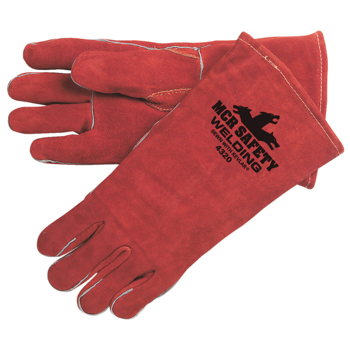 Red Leather Gloves - MCR Safety - Premium Protection