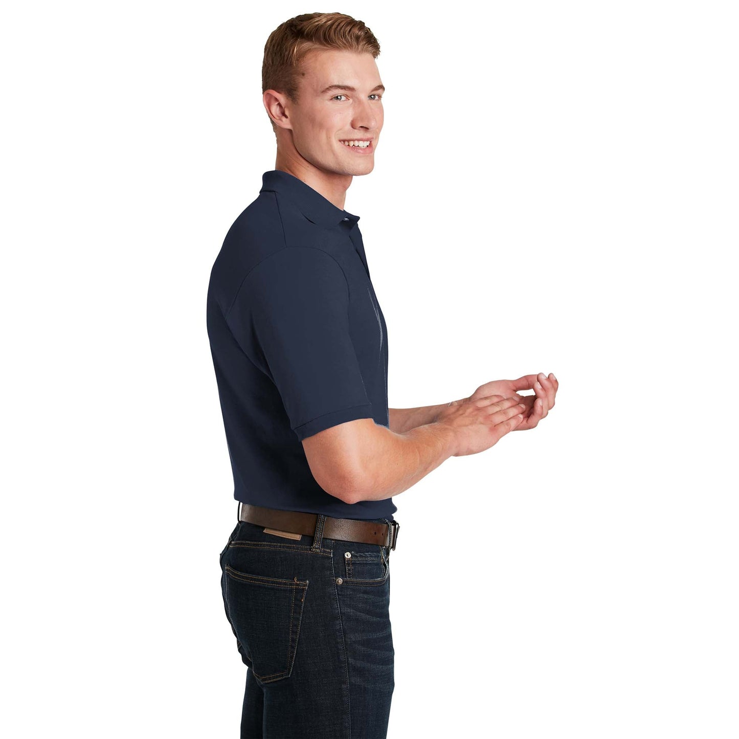 Deep Purple Polo Shirt - Jerzees - Stain-Resistant
