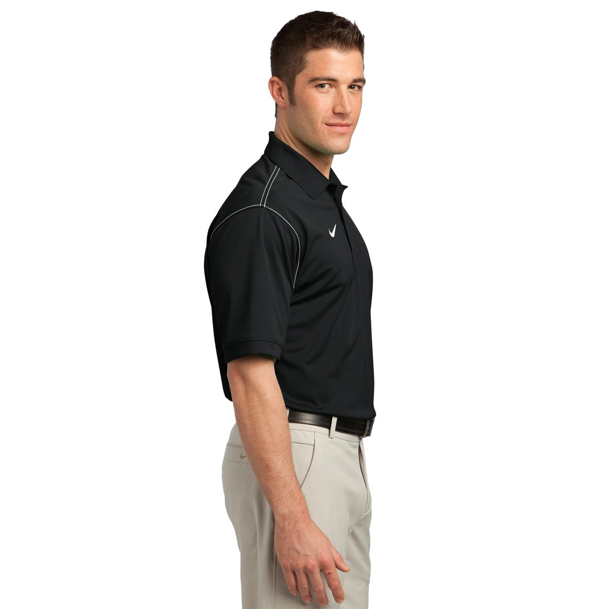 Black Polo Shirt - Nike - Stylish Dri-FIT Fabric