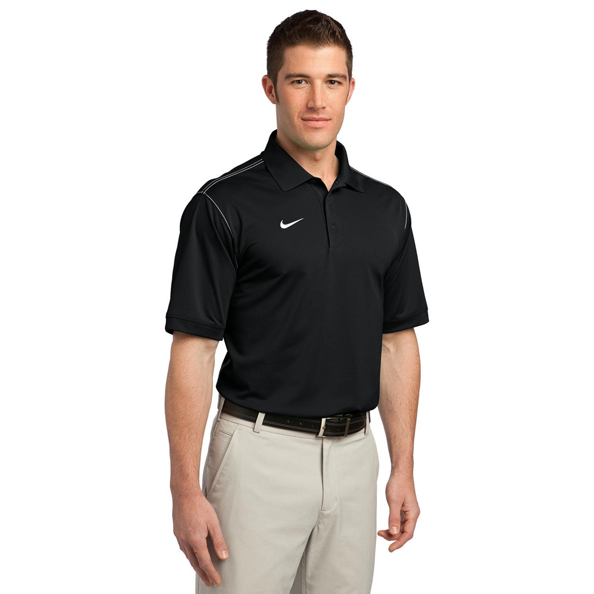 Black Polo Shirt - Nike - Stylish Dri-FIT Fabric