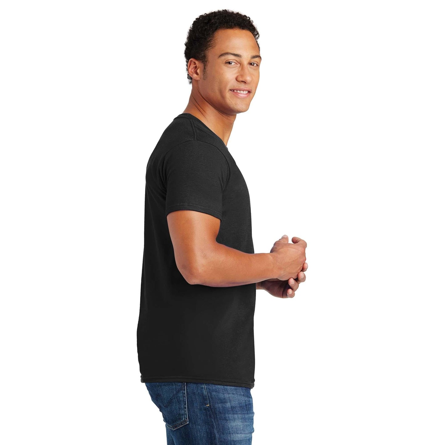 Navy T-Shirts - Hanes - Soft Cotton Blend