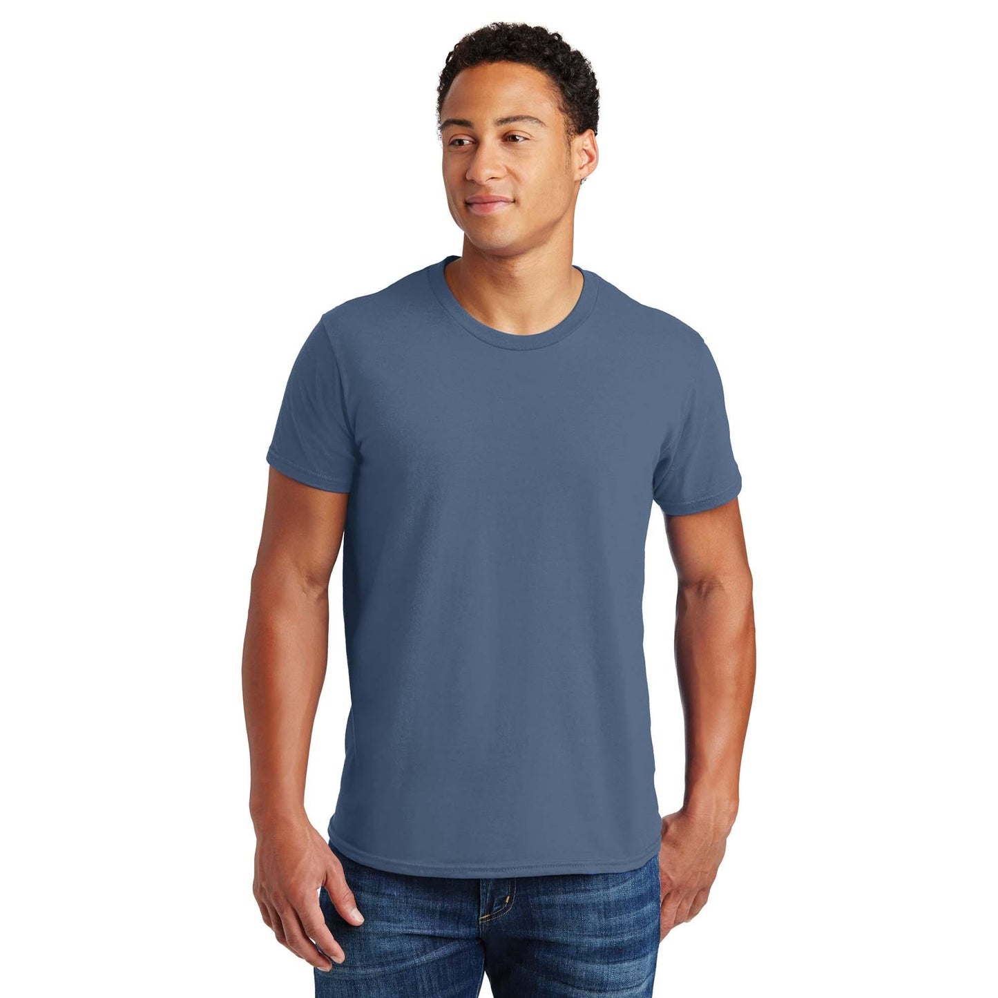 Navy T-Shirts - Hanes - Soft Cotton Blend