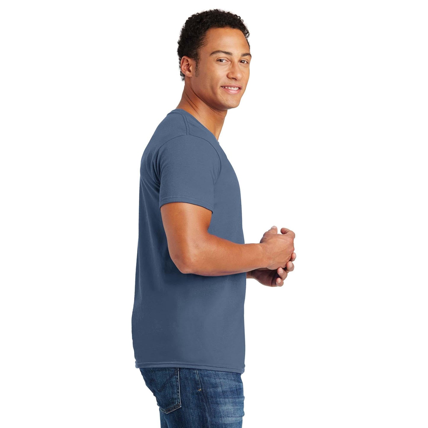 Navy T-Shirts - Hanes - Soft Cotton Blend