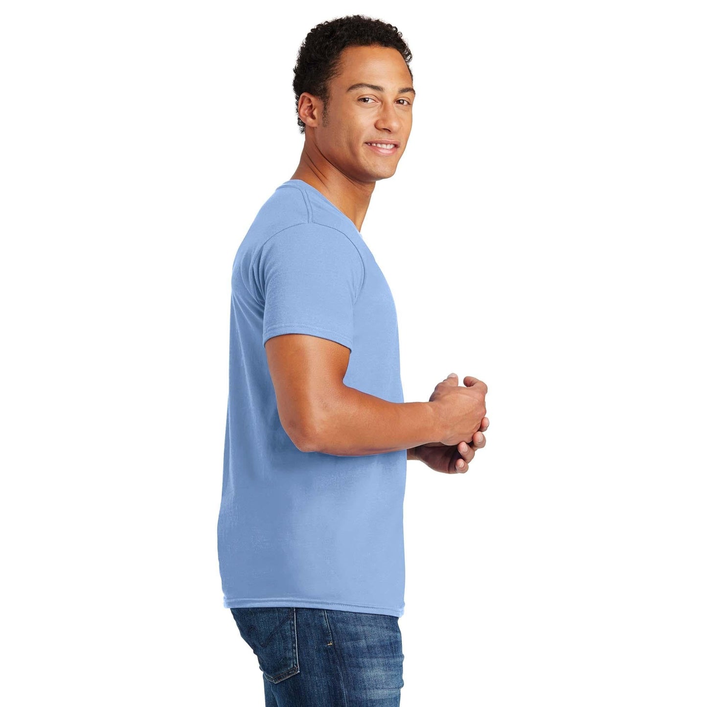 Navy T-Shirts - Hanes - Soft Cotton Blend
