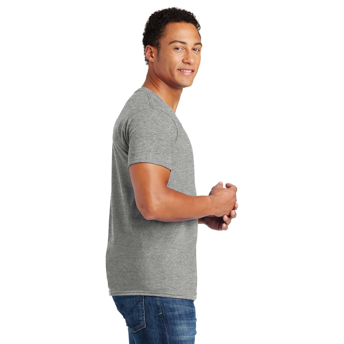 Navy T-Shirts - Hanes - Soft Cotton Blend