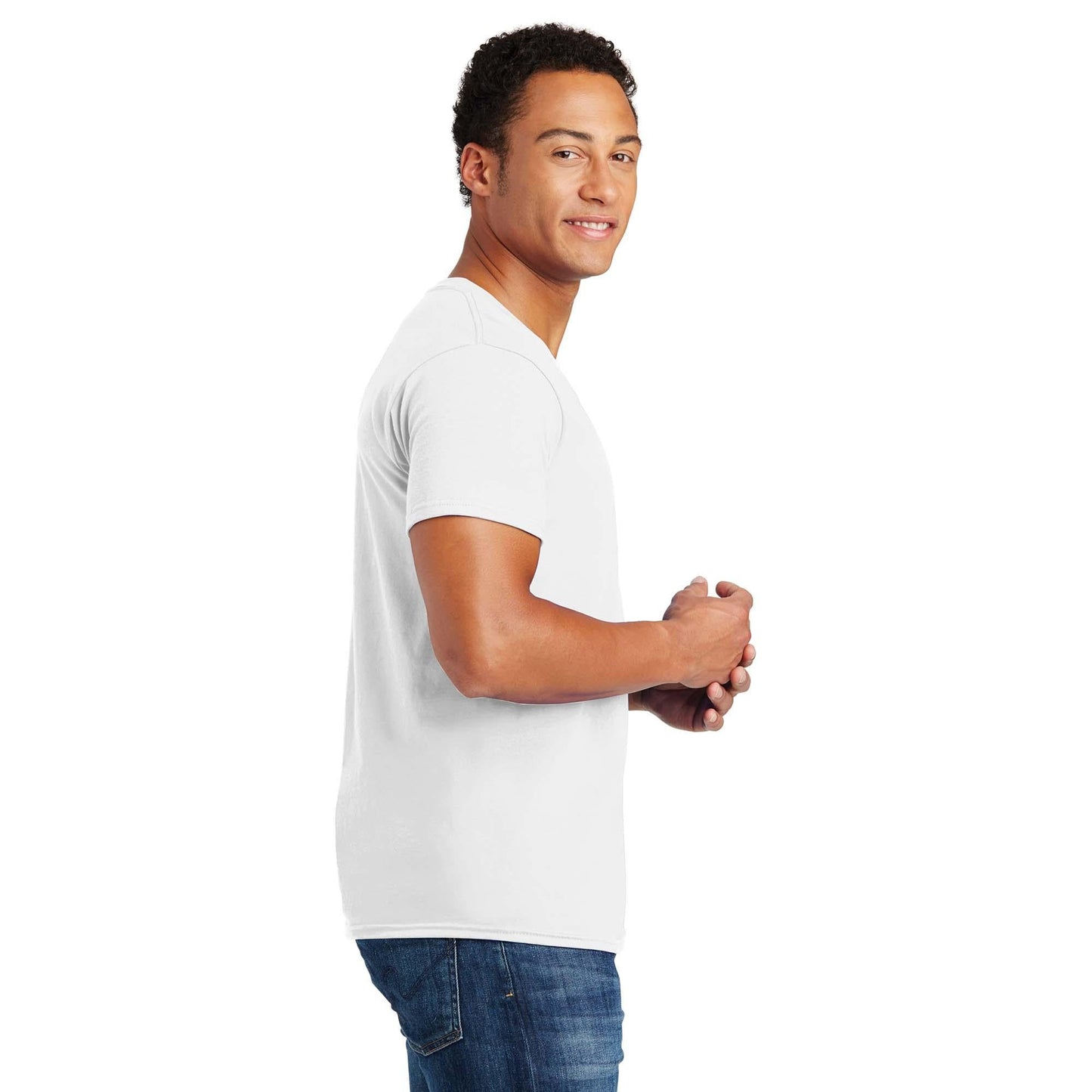 Navy T-Shirts - Hanes - Soft Cotton Blend
