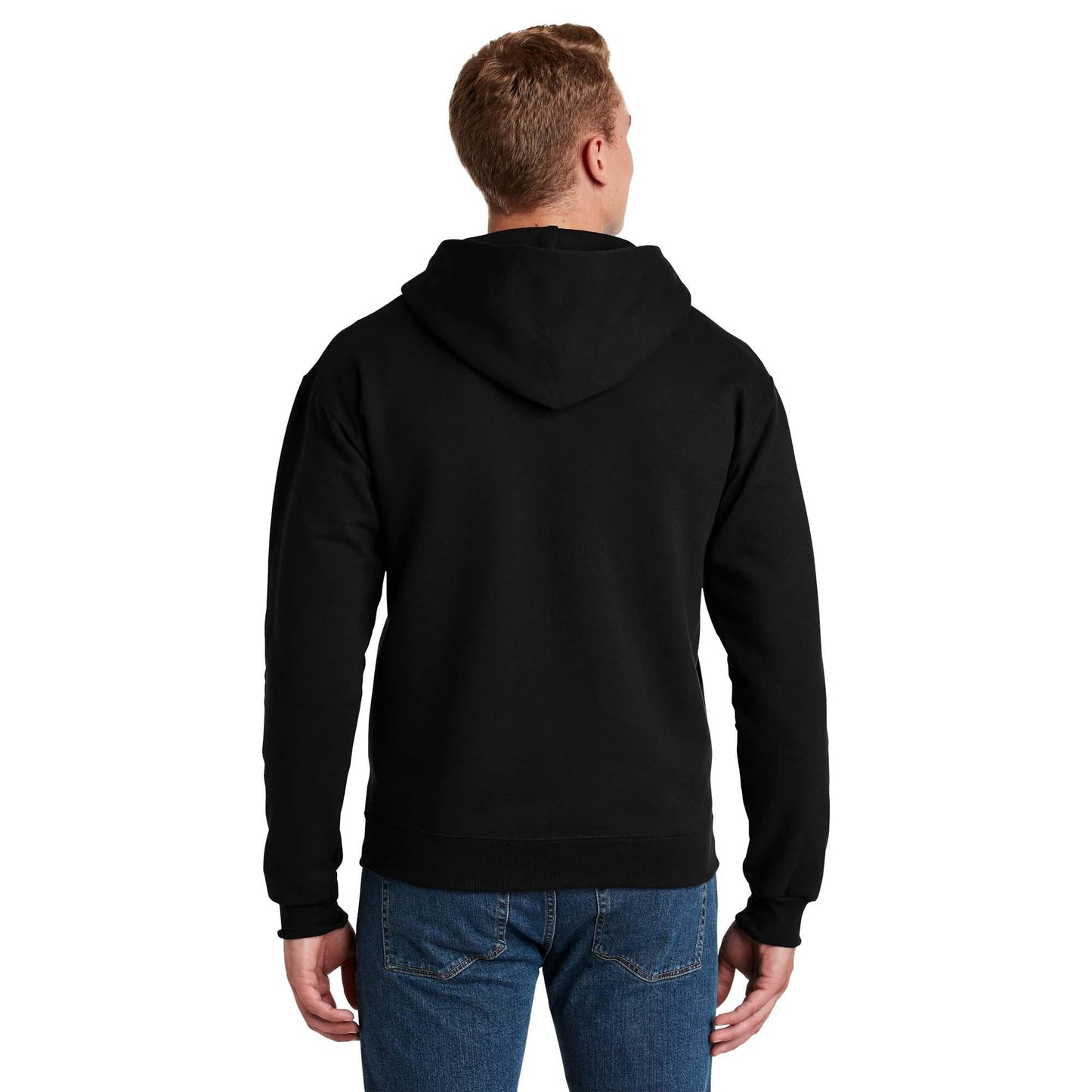Black Hooded Sweatshirt - Jerzees - Cozy Fleece