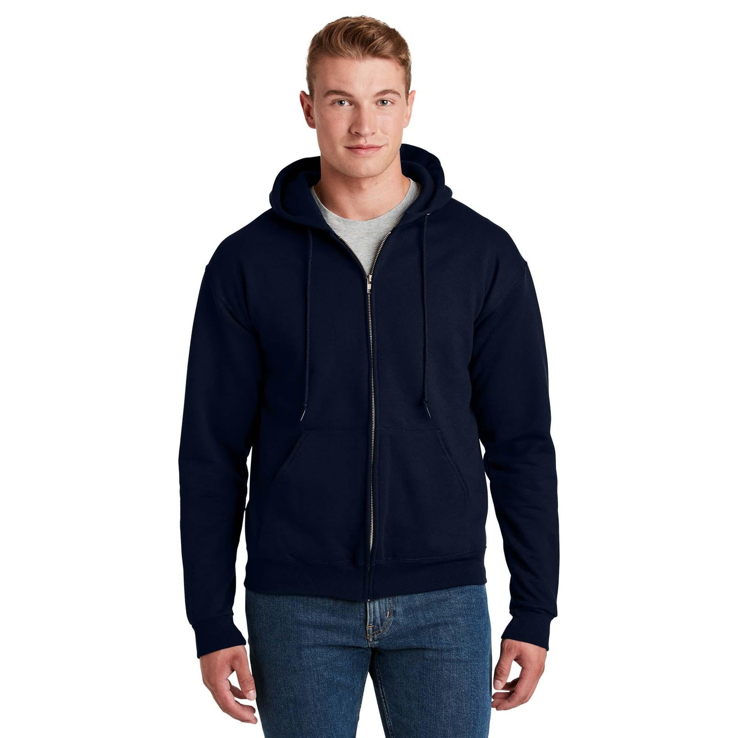 Black Hooded Sweatshirt - Jerzees - Cozy Fleece