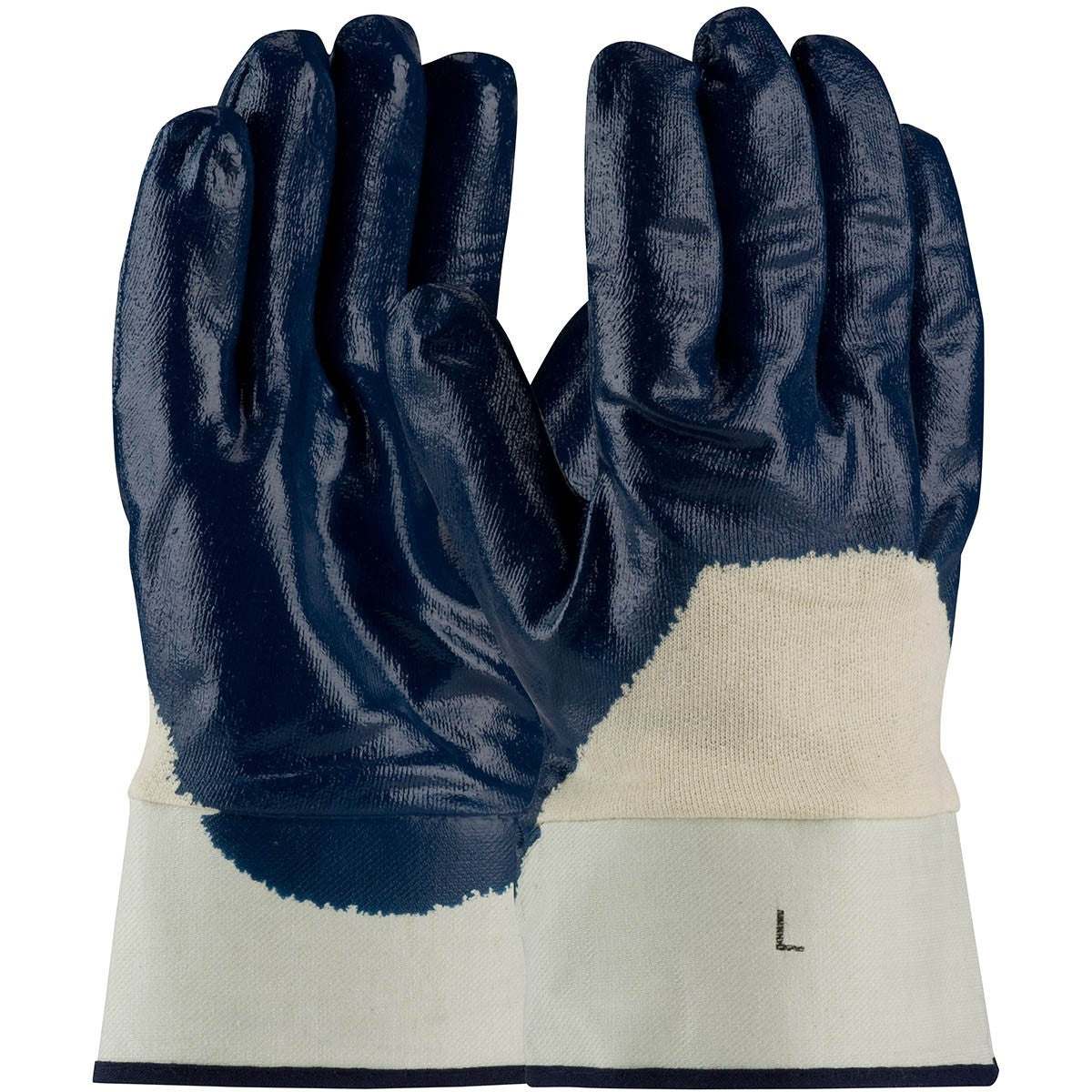 Blue/White Knit Gloves - PIP - Nitrile Coated