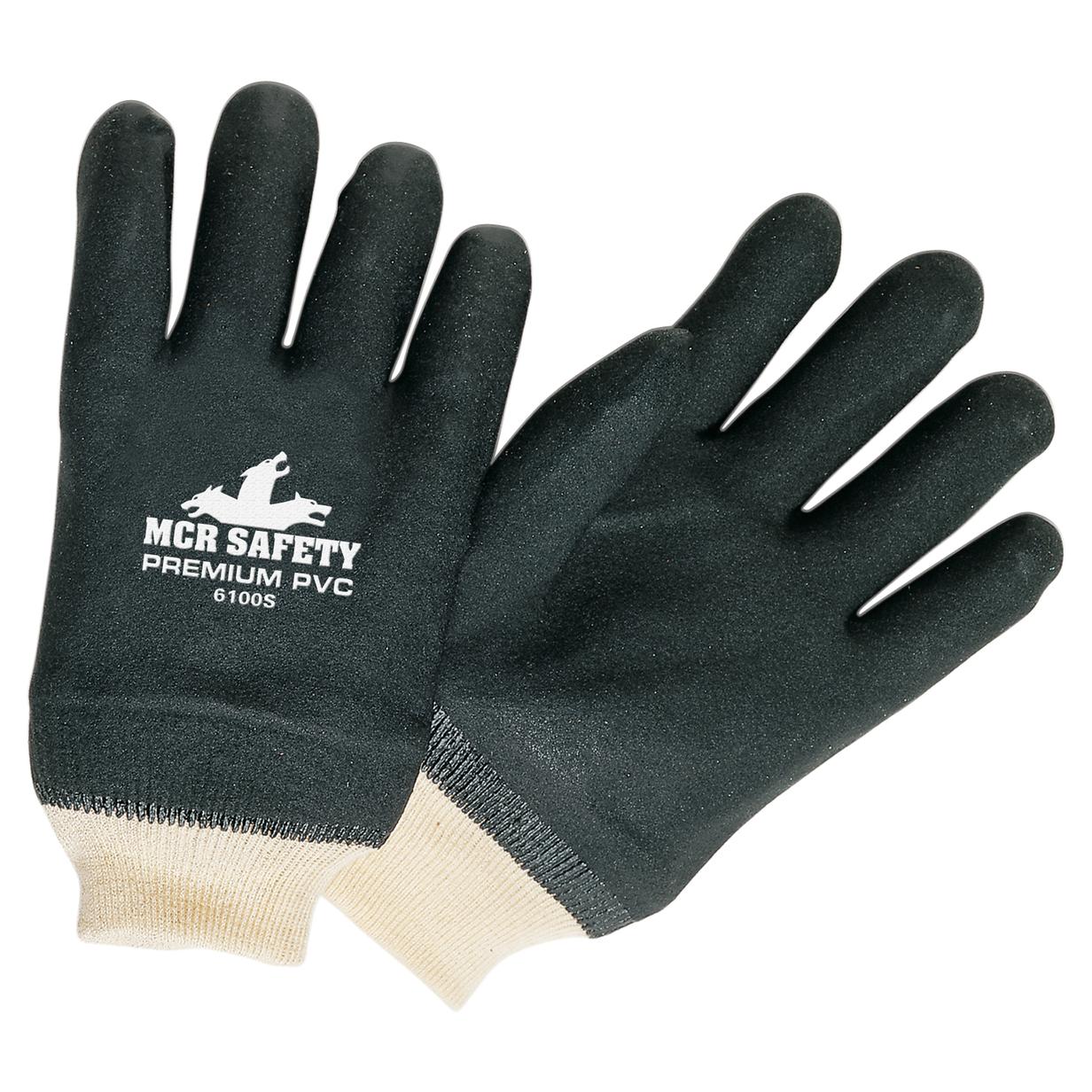 Interlock Lined String Knit Gloves - MCR Safety - PVC Coated