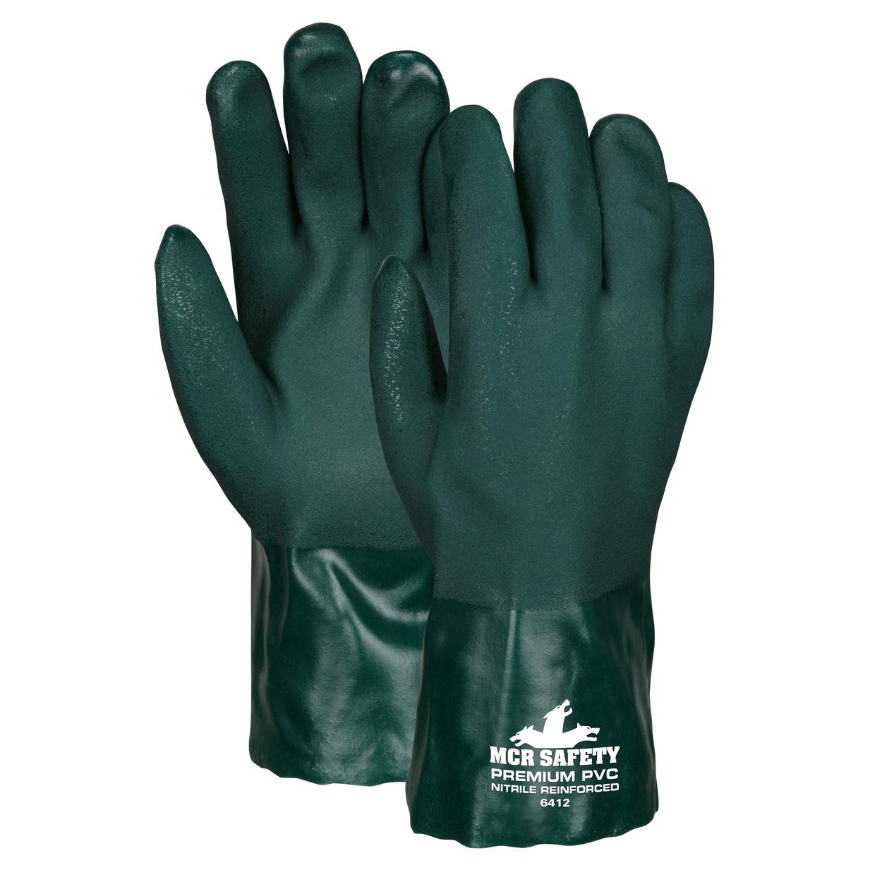Jersey Lined Rubber Gloves - MCR Safety - Durable PVC