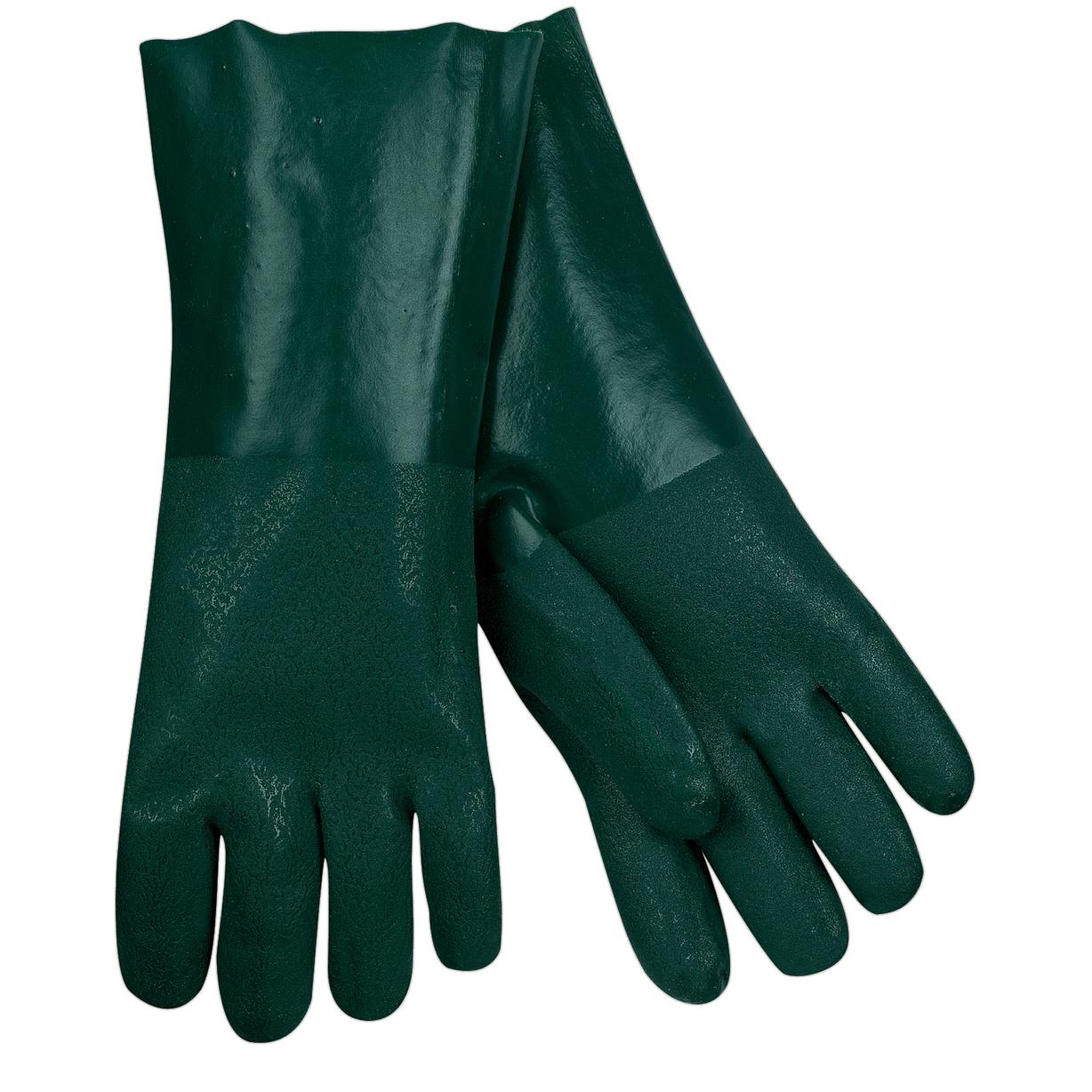 Gauntlet Cuff Rubber Gloves - MCR Safety - PVC Coated