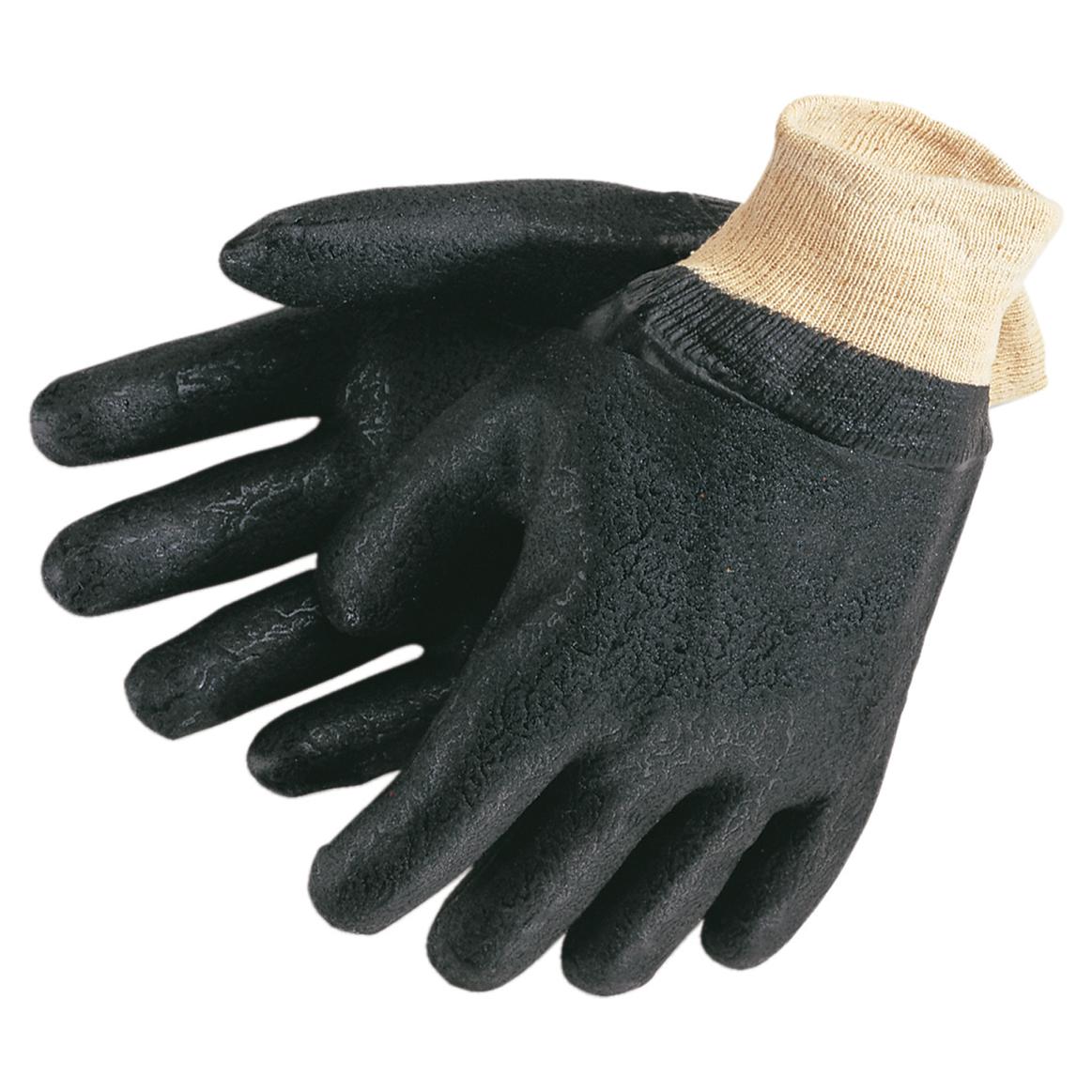 Interlock Lined Rubber Gloves - MCR Safety - Durable PVC