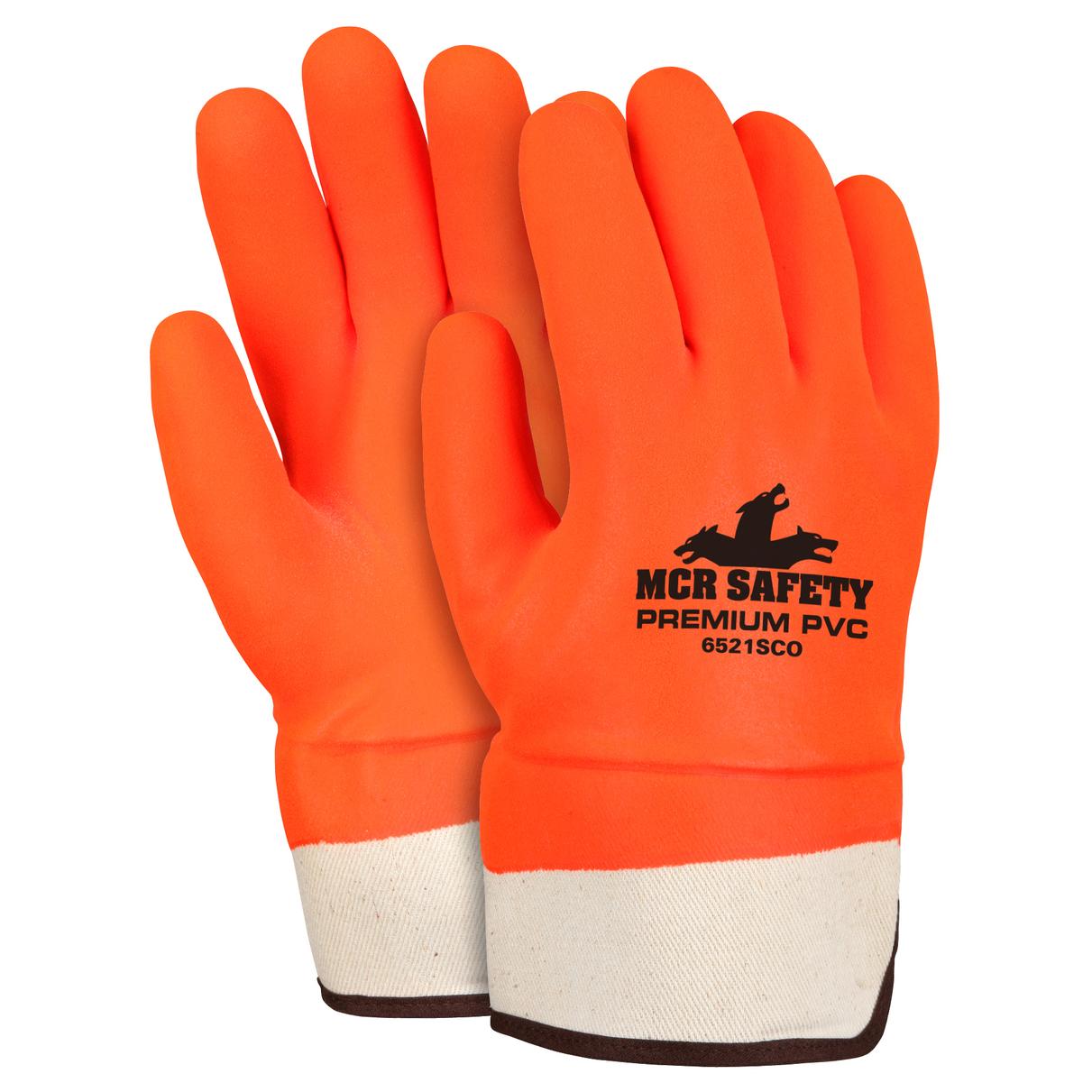 Orange Rubber Gloves - MCR Safety - Durable Grip