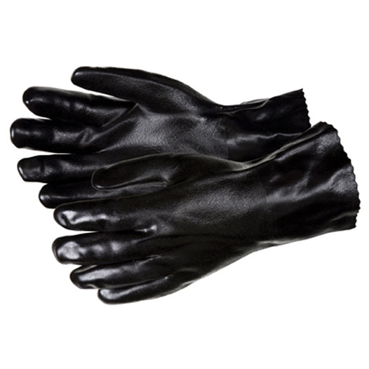 Jersey Lined Rubber Gloves - MCR Safety - Double-Dipped Black