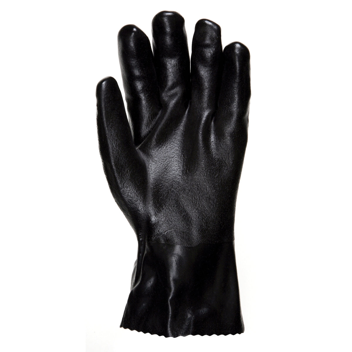 Jersey Lined Rubber Gloves - MCR Safety - Double-Dipped Black