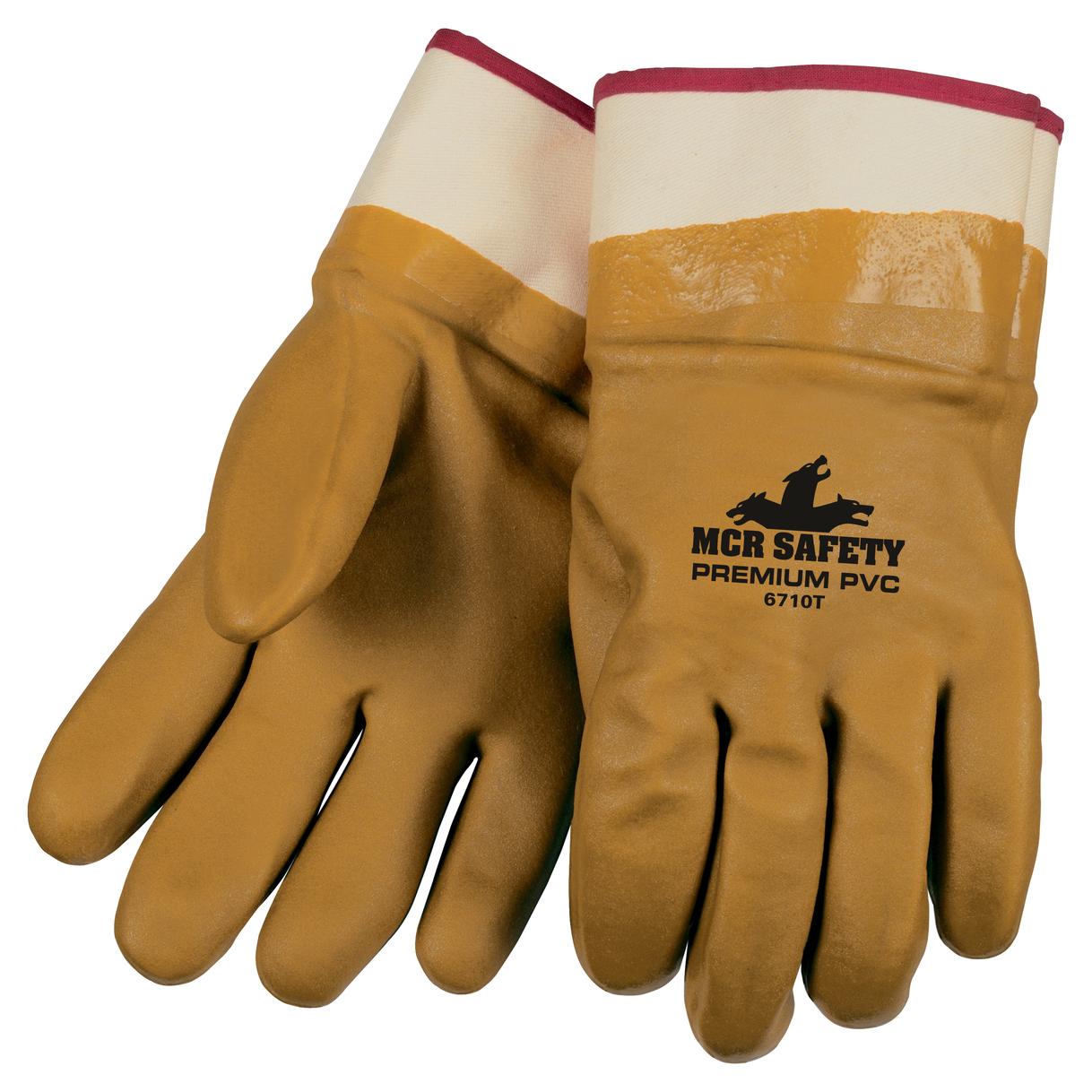 Safety Cuff Rubber Gloves - MCR Safety - Foam Lined