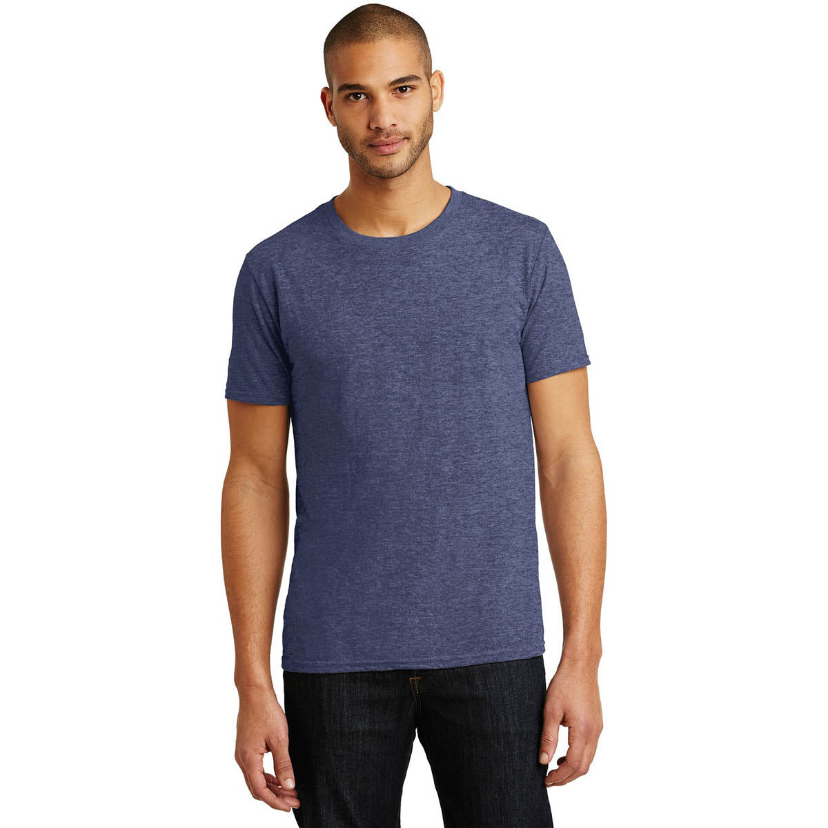 Heather Blue T-Shirt - Anvil - Soft Tri-Blend