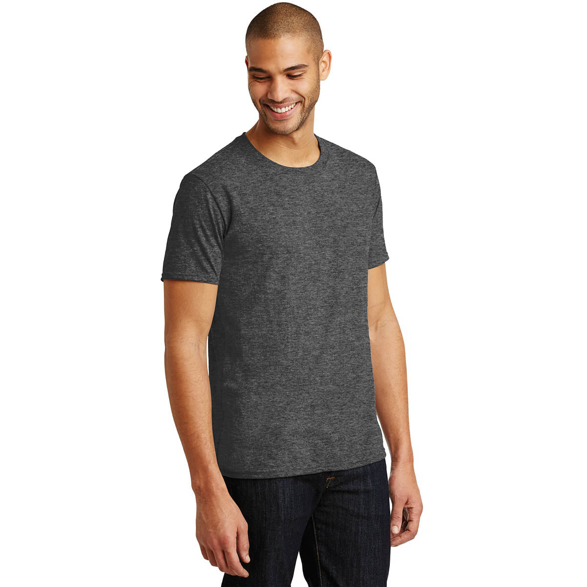 Heather Blue T-Shirt - Anvil - Soft Tri-Blend