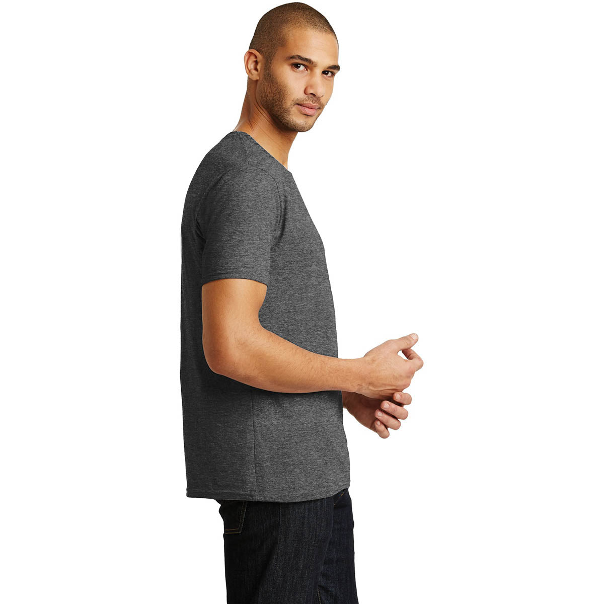 Heather Blue T-Shirt - Anvil - Soft Tri-Blend