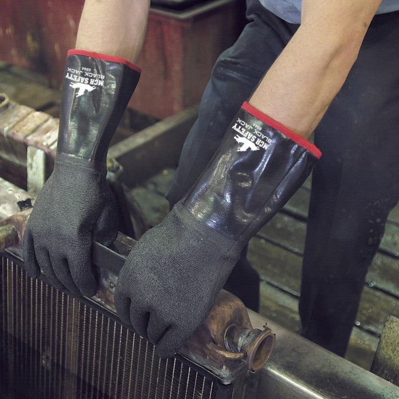 Foam Lined Rubber Gloves - MCR Safety - Chemical Resistant