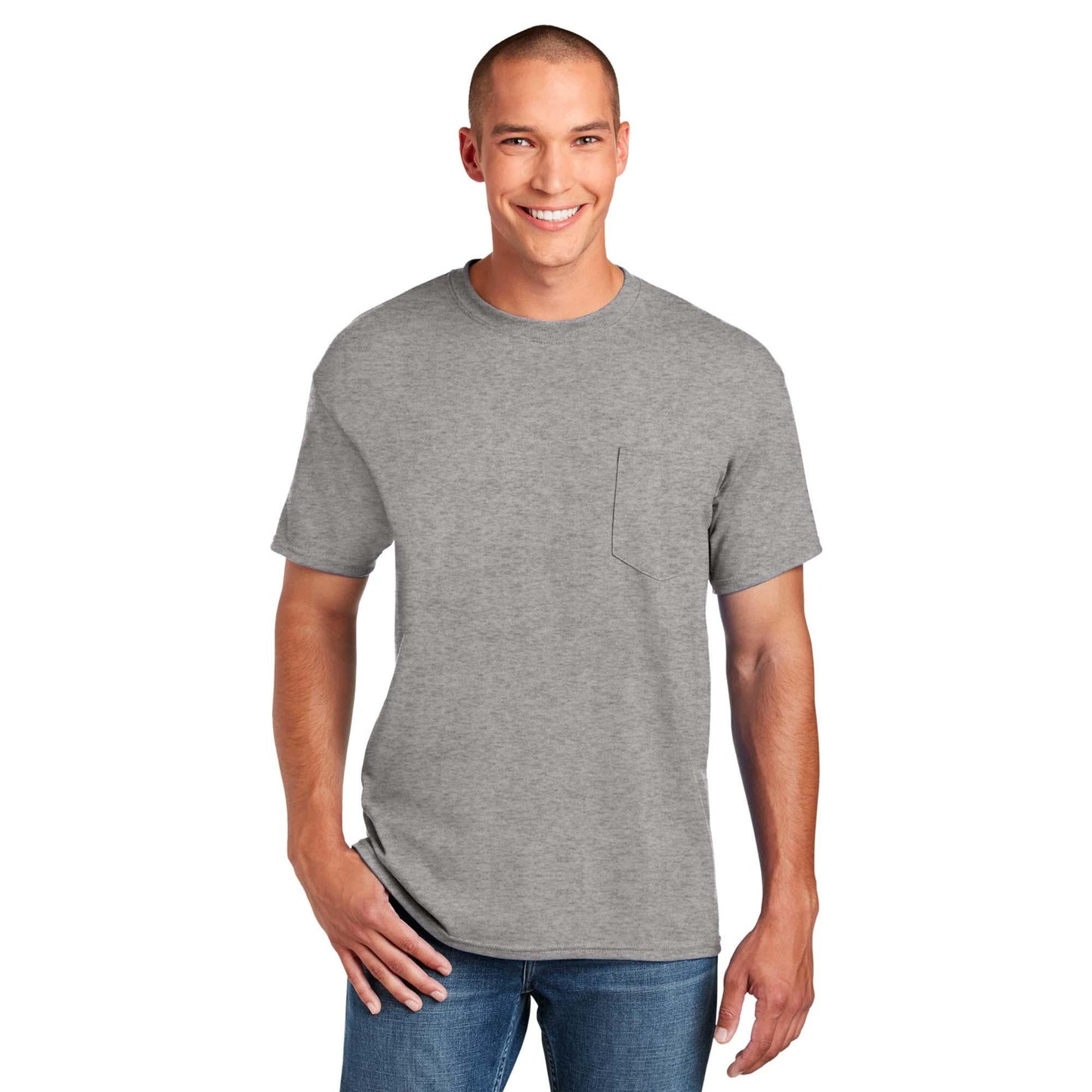 Ash Grey T-Shirt - Gildan - Soft Moisture-Wicking