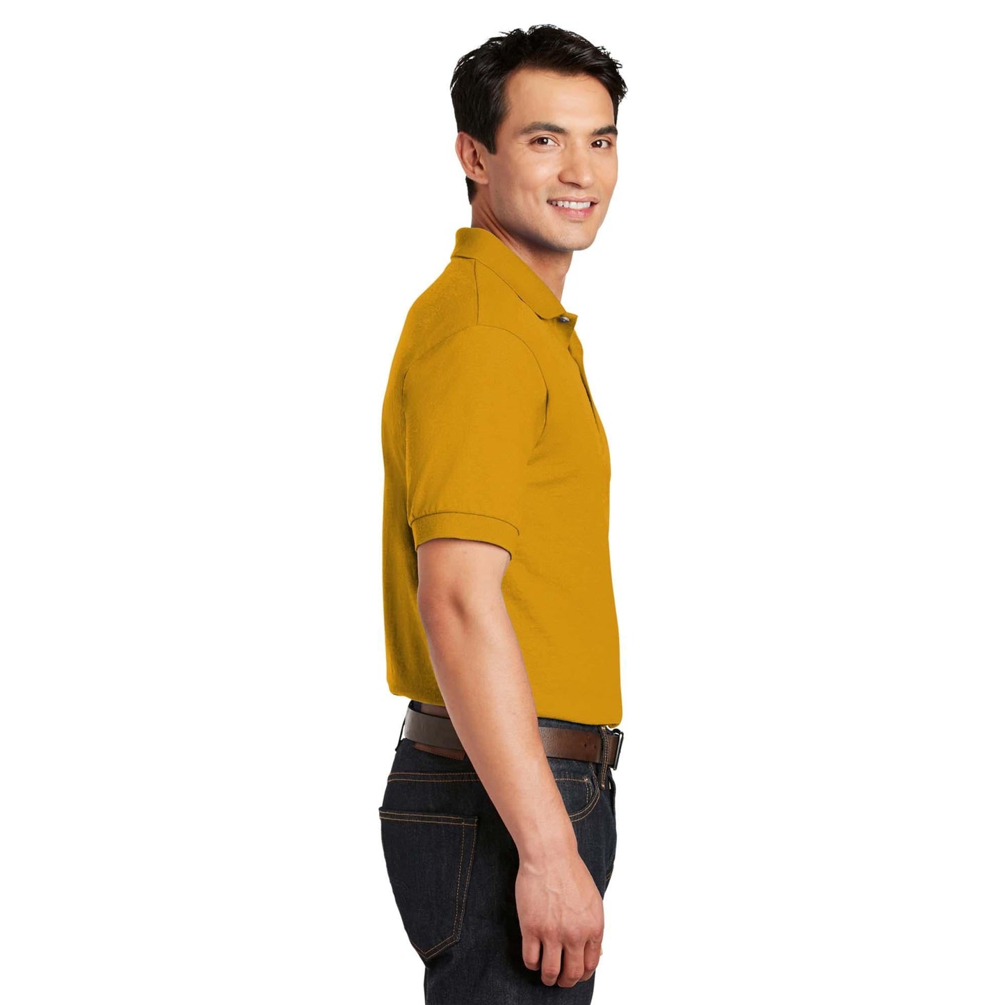 White Polo Shirt - Gildan - Soft Moisture-Wicking