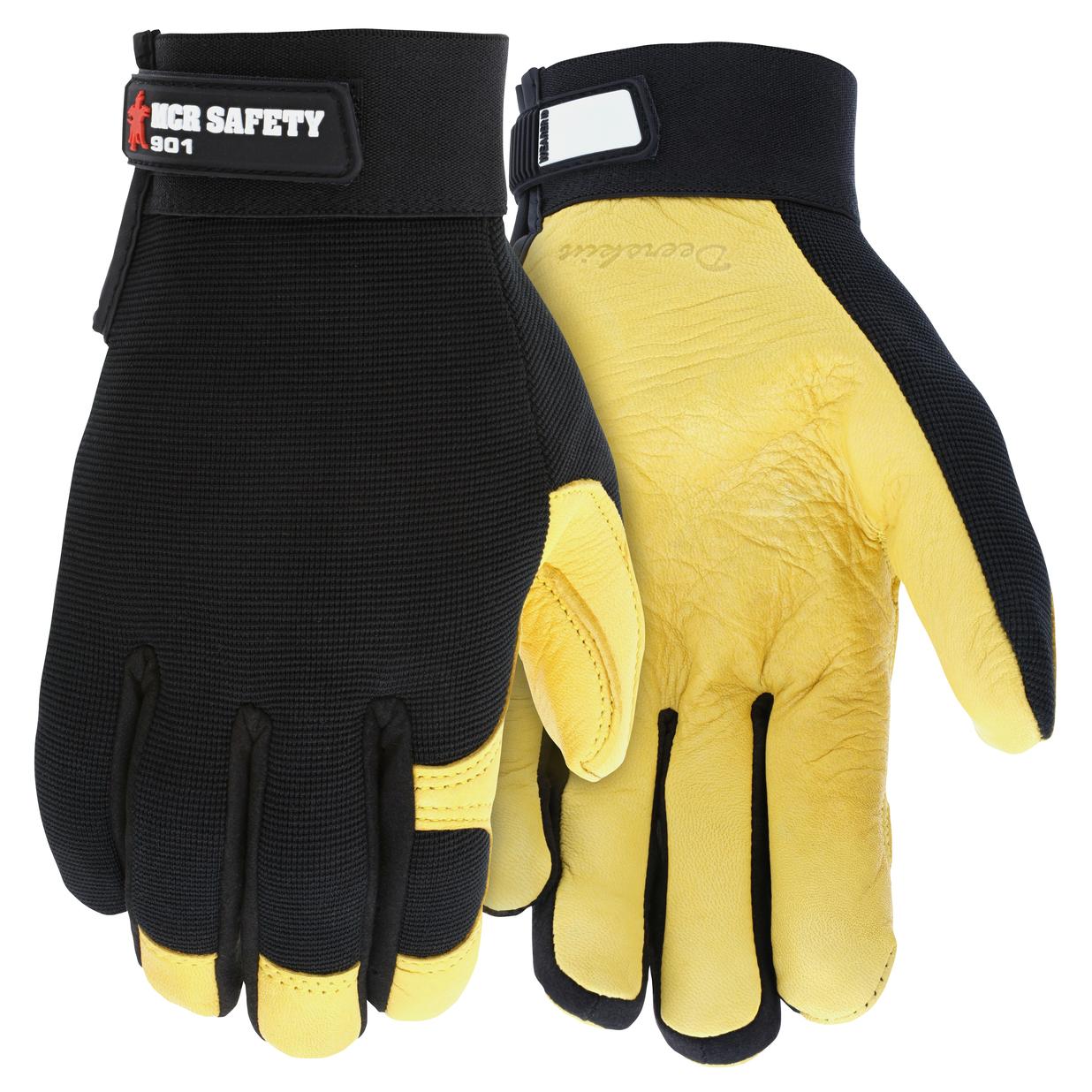 Velcro Closure Leather Gloves - MCR Safety - Durable Design