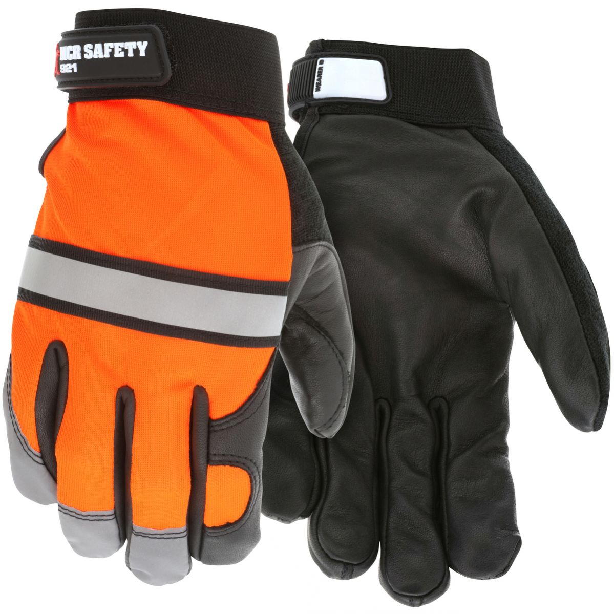 Reflective Leather Gloves - MCR Safety - Premium Quality