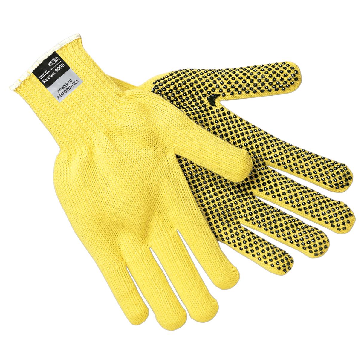 Yellow String Knit Gloves - MCR Safety - Cut Resistant
