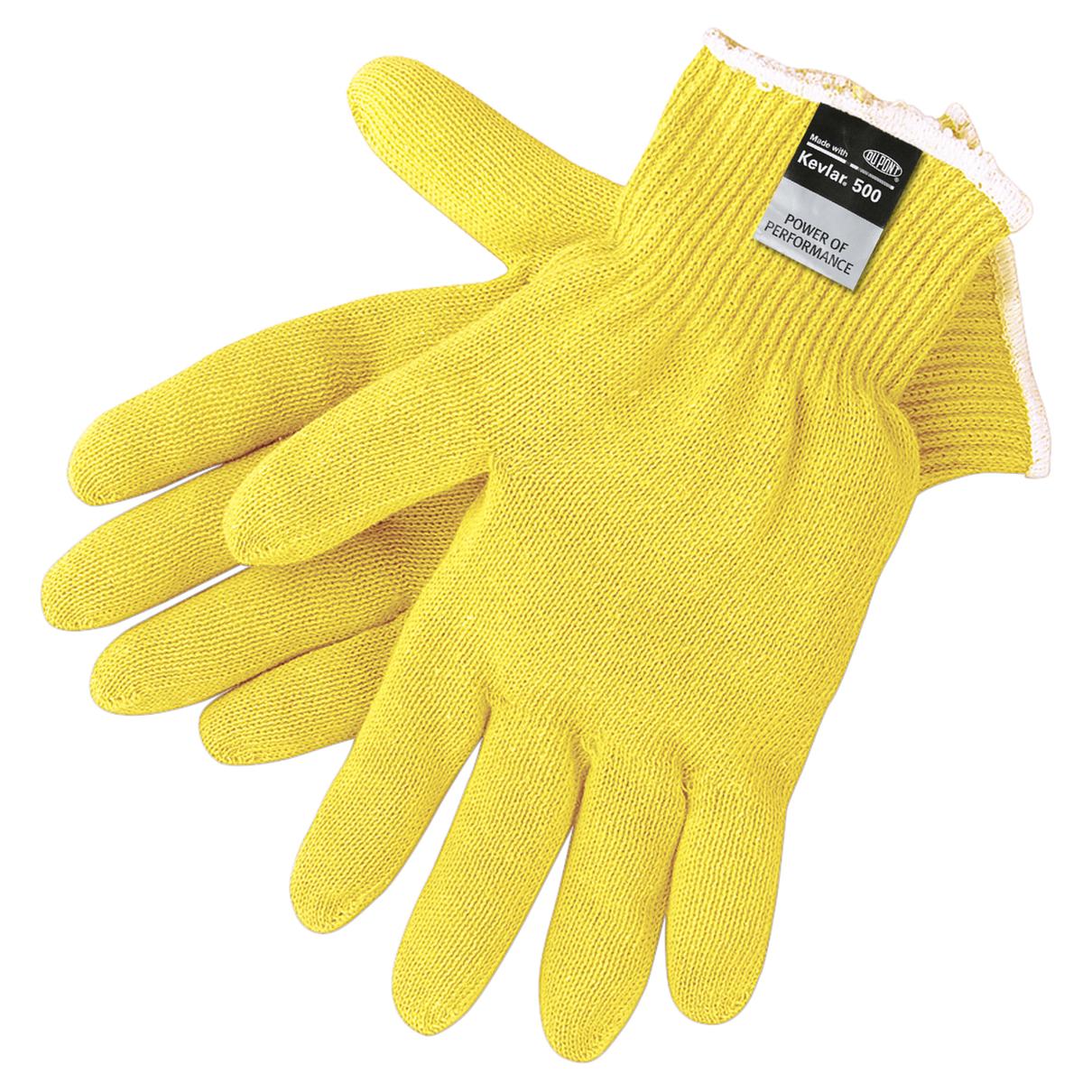 Yellow String Knit Gloves - MCR Safety - Durable Design