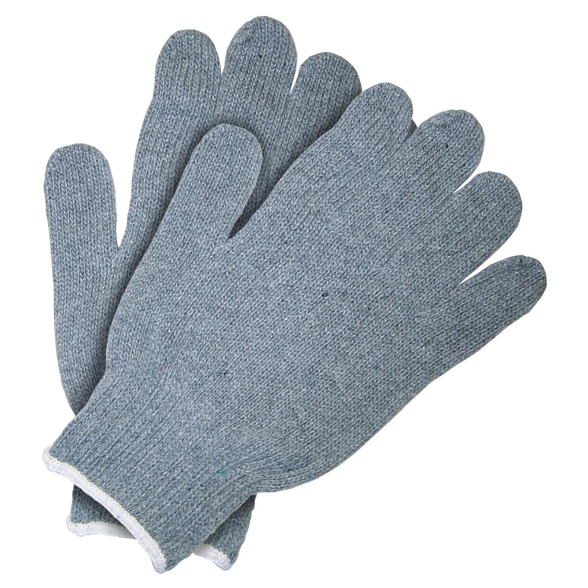 Gray Knit Gloves - MCR Safety - Heavy Weight Cotton Blend