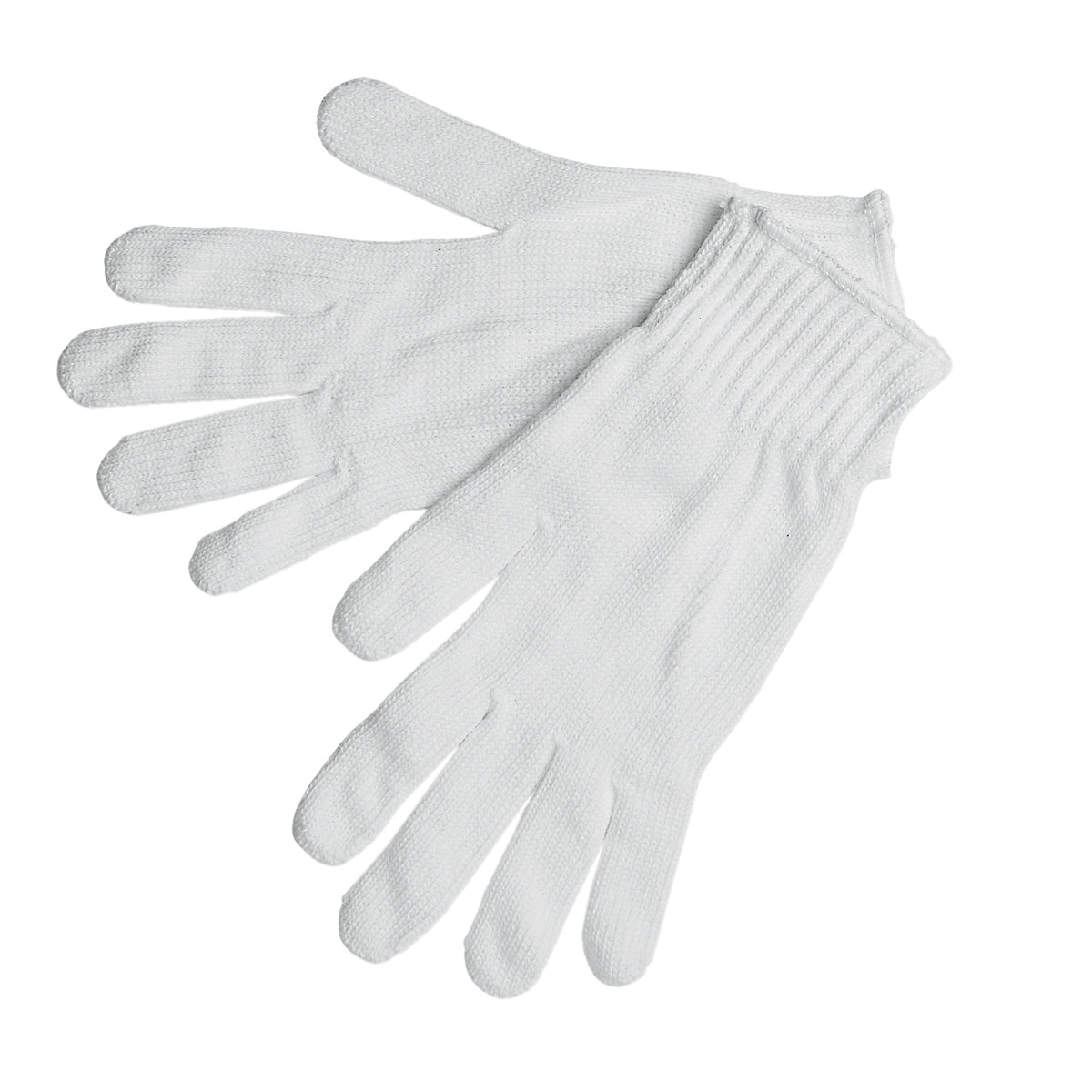 White Knit Gloves - MCR Safety - Regular Weight Poly